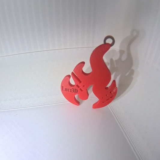 🔥 Dancing Flame Trinket – 3D Printed Festival Accessory