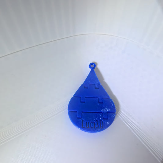 💧 Water Droplet Trinket – 3D Printed Festival Accessory